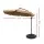 Instahut 3m Beige Cantilever Outdoor Umbrella with Base - UV50+ Water-Resistant Polyester, Steel Frame, Washable Canopy