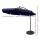 Instahut 3m Navy Cantilever Outdoor Umbrella with Base, UV50+ Protection, Water-Resistant Polyester Canopy