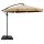 Instahut 3m Beige Cantilever Outdoor Umbrella with Base - UV50+ Water-Resistant Polyester Canopy, Steel Frame