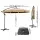 Instahut 3m Beige Cantilever Outdoor Umbrella with Base - UV50+ Water-Resistant Polyester Canopy, Steel Frame