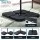 Instahut 3m Navy Cantilever Outdoor Umbrella with Base, UV50+ Protection, Steel Frame, Water-Resistant Canopy