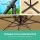 Instahut 3m Beige Cantilever Outdoor Umbrella, UV50+ Water-Resistant Polyester Canopy, Steel Frame for Garden & Beach