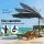 Instahut 3M Cantilever Outdoor Umbrella, Charcoal, UV50+ Polyester, LED Lights, Adjustable Tilt, Steel Frame & Base