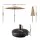 Instahut 2.7m Beige Outdoor Umbrella w/ Base & Tilt | UV50+ Water-Resistant Polyester Canopy | Steel Frame & Easy Setup