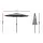 Instahut 2.7m Outdoor Umbrella - UV50+ Charcoal Canopy, Steel Frame, Tilt Mechanism, Water Resistant, Easy Crank System