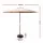 Instahut 3m Beige Outdoor Umbrella with Base - UV50+ Water-Resistant Octagonal Canopy, Wooden Frame, Easy Lift Mechanism