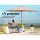 Instahut 3m Beige Outdoor Umbrella with Base - UV50+ Water-Resistant Octagonal Canopy, Wooden Frame, Easy Lift Mechanism