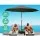 Instahut 3m Outdoor Umbrella with Base - Charcoal, UV50+ Protection, Water-Resistant Polyester, Oak Frame, Portable