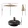 Instahut 3m Beige Outdoor Umbrella with Base - UV50+ Water Resistant, Steel Frame, Tilt Feature, Patio & Beach Ready