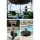 Instahut 3m Black Outdoor Umbrella with Tilt, UV50+ Polyester Canopy & Portable Base for Garden, Beach, Patio Use