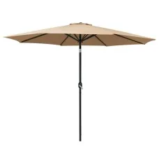 Instahut 3m Beige Outdoor Patio Umbrella - UV50+ Water-Resistant Canopy, Steel Frame, Tilt Adjustment, No Base Included