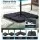 Instahut 4.57m Extra-Large Outdoor Umbrella with Base, UV50+ Polyester, Steel Frame, Water-Resistant, Black