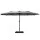 Instahut 4.57m Charcoal Outdoor Twin Umbrella with UV50+ Protection & Sturdy Base for Patio, Garden, Beach Use
