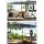 Instahut 4.57m Charcoal Outdoor Twin Umbrella with UV50+ Protection & Sturdy Base for Patio, Garden, Beach Use