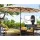 Instahut 4.57m Beige Outdoor Umbrella with UV50+ Dodecagon Canopy, Steel Frame, and Portable Base for Beach or Garden