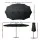 Instahut 4.57m UV50+ Black Outdoor Umbrella - Dodecagon Canopy, Steel Frame, Water-Resistant for Garden & Beach