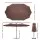 Instahut Outdoor Umbrella 4.57m Solar 48 LED Double-Sided Patio Parasol Brown for Outdoor Dining
