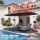 Instahut Outdoor Umbrella 4.57m Solar 48 LED Double-Sided Patio Parasol Brown for Outdoor Dining