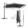 Instahut 3m Cantilever Outdoor Umbrella, 360° Rotatable, UV50+ Charcoal Canopy, Aluminium Frame, 5-Position Tilt