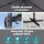 Instahut 3m Cantilever Outdoor Umbrella, 360° Rotatable, UV50+ Charcoal Canopy, Aluminium Frame, 5-Position Tilt