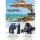 Instahut 3m Beige Cantilever Outdoor Umbrella with Base, 360° Tilt, UV50+ Water-Resistant Polyester, Sturdy Steel Frame