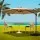 Instahut 3m Beige Cantilever Outdoor Umbrella with Base, 360° Tilt, UV50+ Water-Resistant Polyester, Sturdy Steel Frame