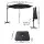 Instahut 3m Black Outdoor Umbrella with 360° Tilt & Water-Fillable Base, UV50+ Polyester Canopy, Steel Frame, Portable