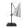 Instahut 3m Grey Cantilever Outdoor Umbrella w/Base - UV50+ Polyester, 360° Tilt, Aluminium Frame, Water-Resistant