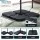 Instahut 3m Grey Cantilever Outdoor Umbrella w/Base - UV50+ Polyester, 360° Tilt, Aluminium Frame, Water-Resistant