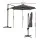 Instahut 3m Solar LED Offset Cantilever Outdoor Umbrella Charcoal with 360° Rotation and Tilt Settings