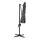 Instahut 3m Solar LED Offset Cantilever Outdoor Umbrella Charcoal with 360° Rotation and Tilt Settings