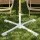 Instahut Outdoor Umbrella Base Steel Cross Holder 25-35mm White Fold-able Patio and Flag Pole Stand