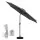 Instahut 2.9m Charcoal Outdoor Market Umbrella with LED String Lights, Tilt Feature, and Durable Steel Frame