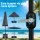 Instahut 2.9m Charcoal Outdoor Market Umbrella with LED String Lights, Tilt Feature, and Durable Steel Frame