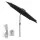 Instahut 2.9m Outdoor Market Umbrella with LED String Lights, Black Polyester Canopy, Adjustable Tilt, Steel Frame