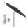Instahut 2.9m Charcoal Outdoor Market Umbrella with LED String Lights, Tilt Adjustment & Water-Resistant Polyester