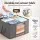 Artiss 84L Blanket Storage Bags 8-Piece Set with Clear PVC Window and Two-Way Zipper Grey