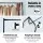 Unbranded Artiss 2X 6FT Black Metal Clothes Rack with Wheels, Anti-Slip Design, 60kg Capacity, Easy Assembly