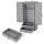 Artiss Large Portable Clothes Closet Wardrobe Grey Magnetic Door Powder Coated Metal Frame 1 Rod 2 Drawers