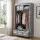 Artiss Large Grey Portable Clothes Wardrobe 90x45x170cm with 3 Drawers Tiebacks Breathable Cover Sturdy Frame