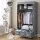 Artiss Large Grey Portable Clothes Wardrobe 90x45x170cm with 3 Drawers Tiebacks Breathable Cover Sturdy Frame