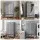Artiss Large Grey Portable Clothes Wardrobe 90x45x170cm with 3 Drawers Tiebacks Breathable Cover Sturdy Frame
