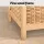 Artiss Wooden Laundry Hamper Cabinet – Pine Frame with Weaved Panels, Detachable Lid & Removable Linen Bag, 38x38x55cm