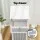 Artiss White Rattan Laundry Hamper Cabinet - Bathroom Storage with Tilt-Out Door, Drawer & Removable Basket, 40x41x90cm