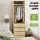 Artiss Pine Wardrobe Organiser: 3 Drawers, Metal Hanging Rail, 15mm Particle Board, Compact 60x48x185cm Design