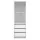Artiss White Built-In Wardrobe Closet Organiser, 3 Drawers, Metal Rail, 15mm Particleboard, 60x48x185cm, Easy Assembly