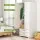 Artiss White Wardrobe Clothes Closet Storage Organiser - 2 Drawers, 2 Magnetic Doors, 76x50x181cm, Easy Assembly