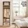 Artiss Pine Wardrobe Closet 185cm Slim Clothes Storage with Metal Hanging Rod Two Open Shelves Melamine