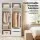 Artiss White Wardrobe Closet 185cm Tall Slim 50.5cm Wide with 2 Open Shelves and Metal Hanging Rod Durable Melamine