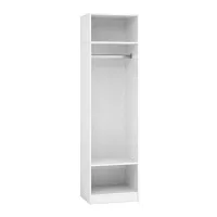 Artiss 2-Piece Wardrobe Clothes Storage Organiser with Shelves and Hanging Rod 185cm White for Bedroom Storage